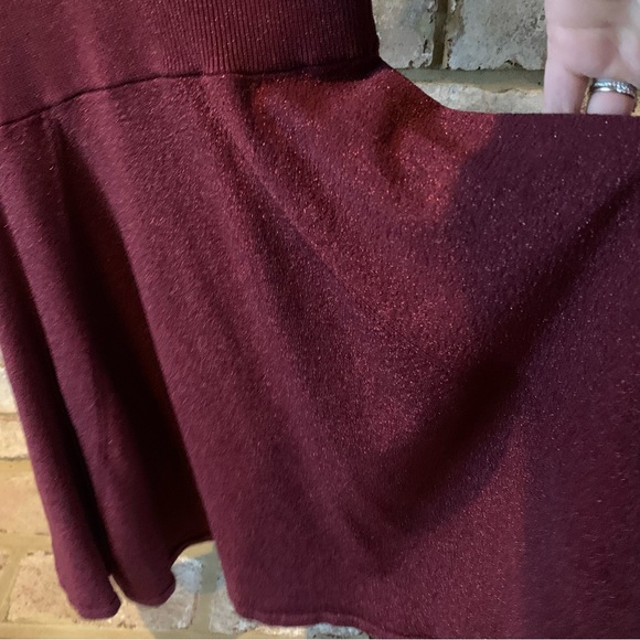 Free People | Wildest Dreams Mini Sweater Dress in Wine - Picture 14 of 16